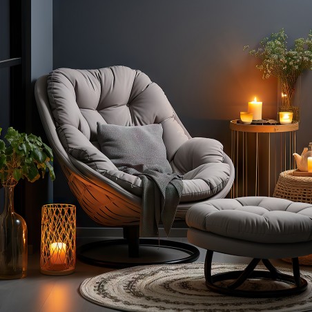 Fluffy tufted chair