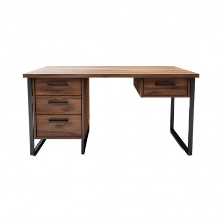 Wooden desk with drawers