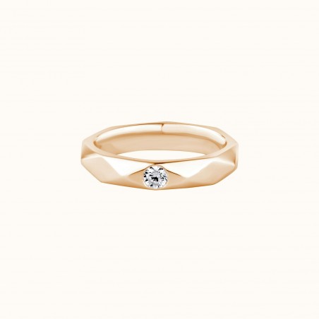 Facet Solitaire Ring