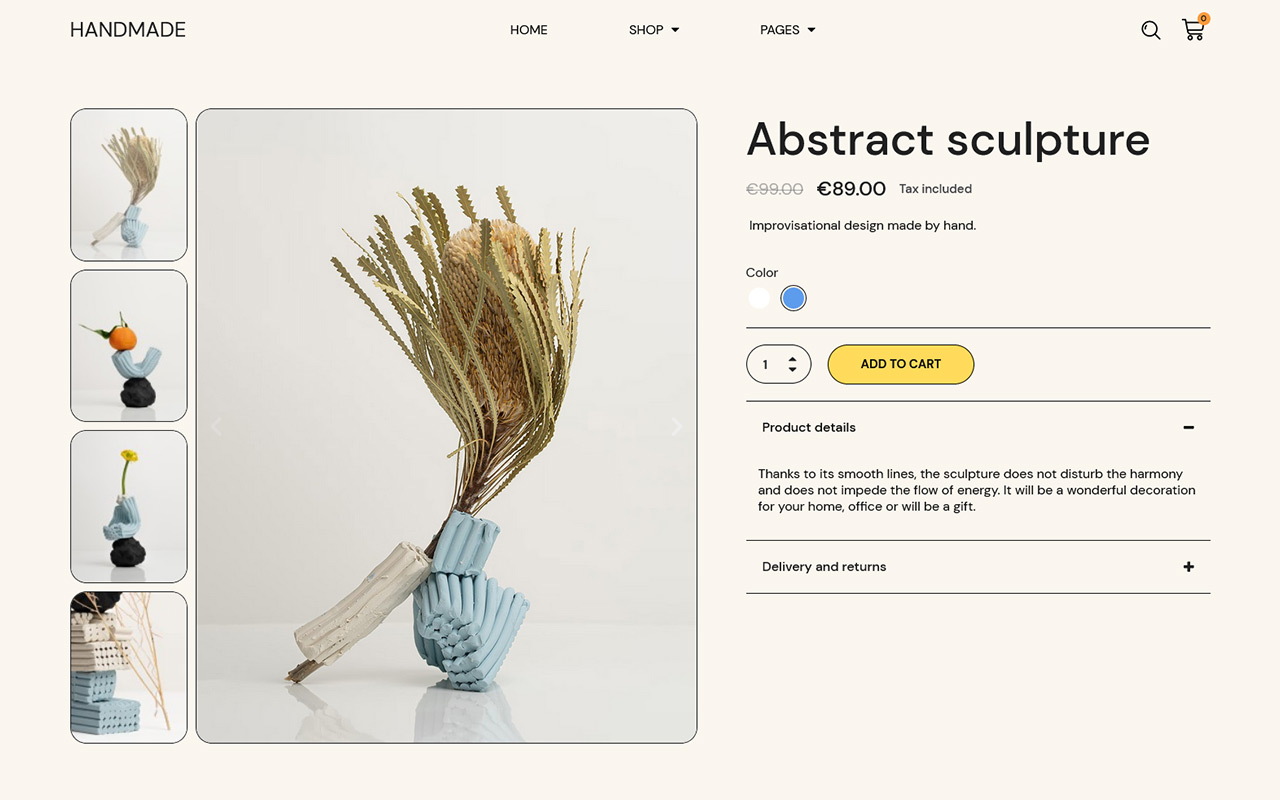 Handmade Template Pack - Customizable product page