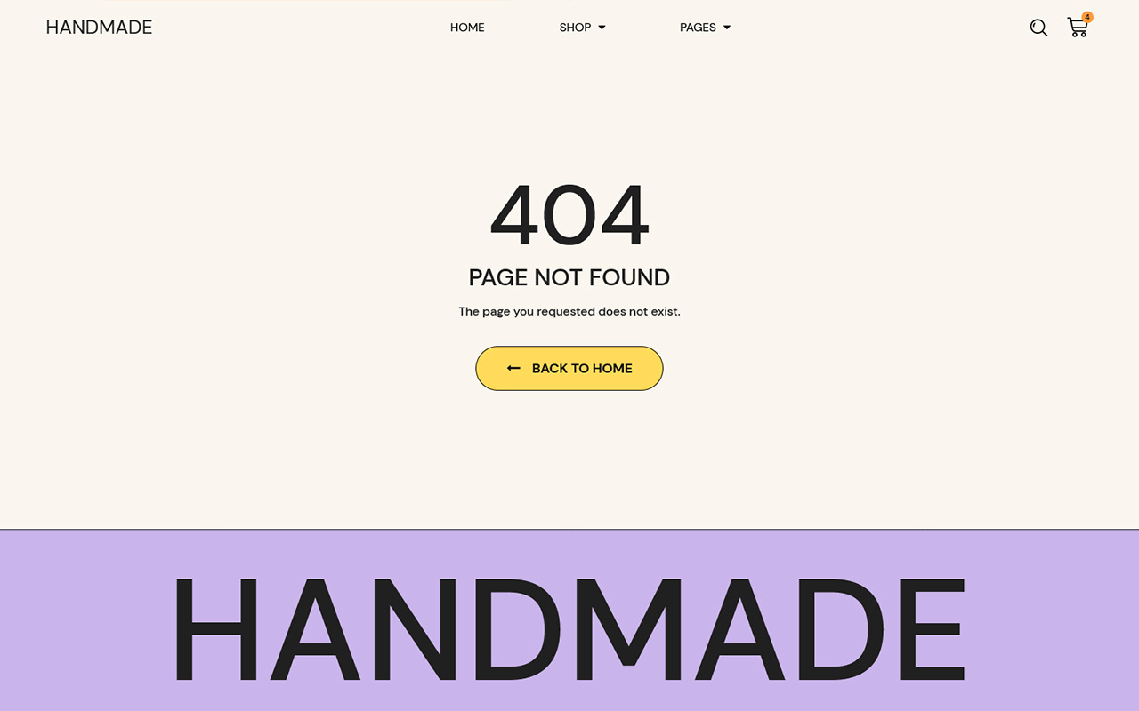 Handmade Template Pack - Customizable 404 page