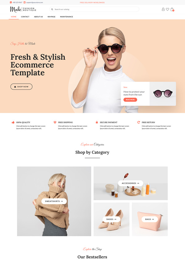 Mode - Template pack for Creative Elements