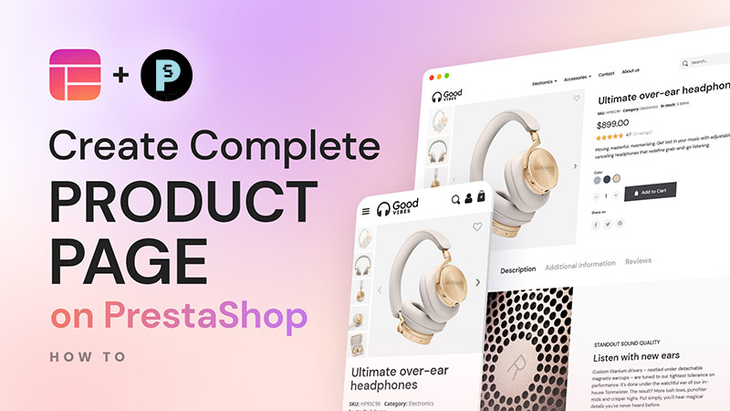 How to create complete Product Page for PrestaShop with Creative Elements live Theme & Page builder